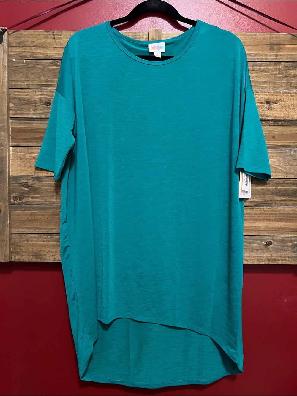 LuLaRoe Irma, Teal High-Low Tunic Top, NWT
